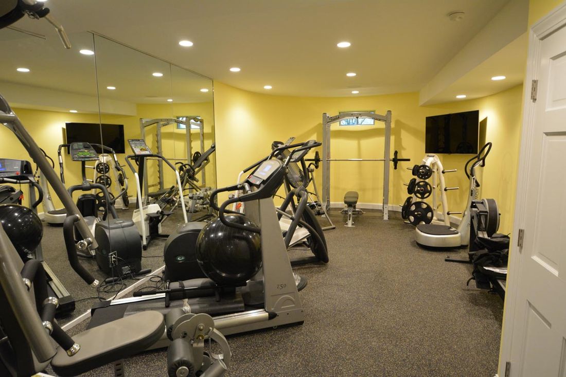 at home gym, basement renovation, the wiese company